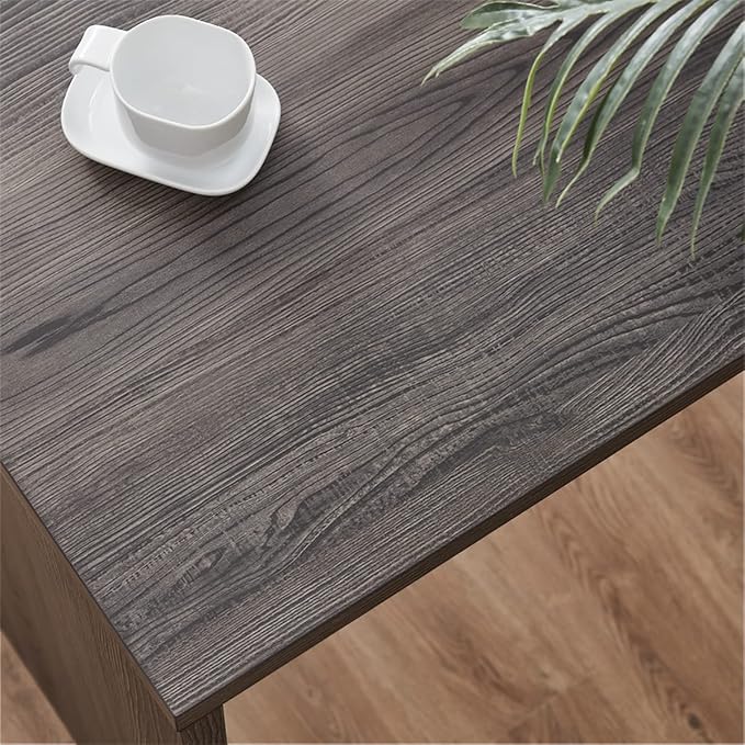 HSH L Shaped Desk with Drawers Shape Computer Storage Cabinet Shelves Reversible Modern Industrial Home Office Corner Desk Rustic Wood Executive Writing Gaming Study Table Gray 55 Inch