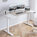 Radlove Dual Motor Height Adjustable Standing Desk 63 x 30 Height Adjustable Computer Desk Sit Stand Desk Home Office Desks with Splice Board 265 lb Load Capacity White Frame + White Top