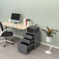 3 Drawer File Cabinet with Lock Mobile Filing Cabinet for Legal/Letter/A4 Size Fully Assembled Except with Wheels for Home/Office