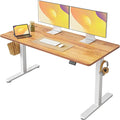 FEZIBO Electric Standing Desk Height Adjustable Stand up Desk 55 x 24 Inches Sit Stand Home Office Desk Computer Desk Light Rustic Brown