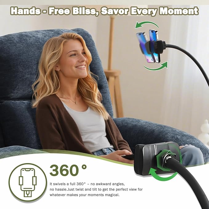 Manual Reclining Loveseat Sofa with 360°Adjustable Phone Holder Center Console Storage with Type-C Charging &amp USB Adjustable Headrest Cupholders Hidden Storage Drawer Living Room Home Theate