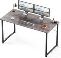 Coleshome 55 Inch Computer Desk Modern Simple Style Desk for Home Office Study Student Writing DeskGrey Oak