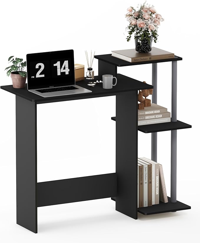 Small Study Desk Working Desk with Printer Shelf Small Table for Office Home Study Room