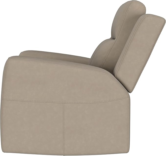 Coaster Home Furnishings - Brentwood - Leatherette Upholstered Rocker Recliner Chair with Manual Recline Lever Track Arms and Attached Cushions - Living Room - 37-Inch - Taupe - 610283