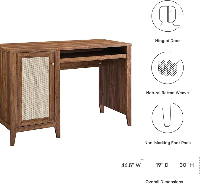 Modway Soma Desk Walnut 47