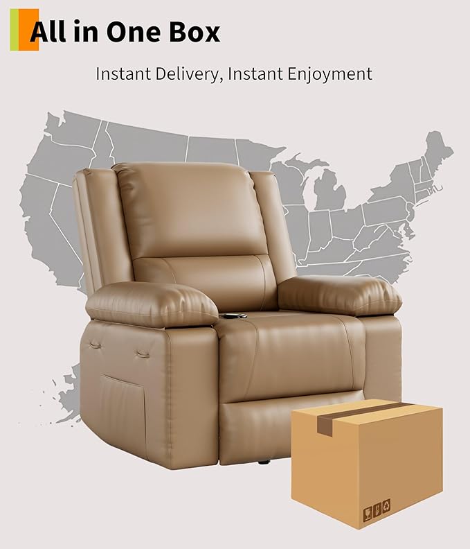GarveeHome Power Lift Recliner Chair - Heat and Massage Electric Lift Recliner for Elderly &amp Mobility Impaired Adjustable Back and Legs Heavy Duty Lift Chair for Seniors
