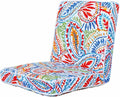 JMGBird Floor Chair with Back Support - Adjustable 5-Position Gaming Chair Waterproof Paisley Pattern Indoor Outdoor Meditation Cushion