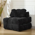 Garvee Folding Sofa Bed Convertible Sleeper Chair with Pillow Foldable Mattress with Back Support Boneless Fold Out Chair Bed Comfy Floor Sofa Lounge for Living Room Bedroom Black Single