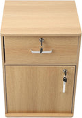 Under Desk Mobile File Cabinet Enhanced Security Mobile File Cabinet Stylish Appearance Easy Mobility for Office (Oak Color)