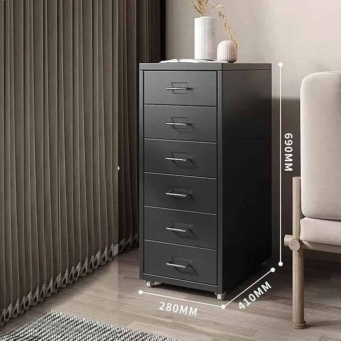 File Cabinet Multi-Layer Tin Cabinet A4 Folder Small Cabinet Classification File Cabinet Filing Cabinet Office Drawer Cabinet (Color : Black)