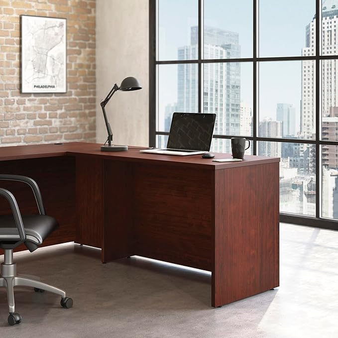 Sauder Affirm 48x24 Desk Shell/Credenza/Return Classic Cherry Finish