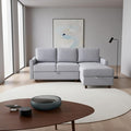 Sectional Sofa with Storage – Modern Upholstered Living Room Couch Reversible Chaise for Home Apartment Office 81.9” L Light Grey