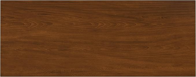 SIMPLIHOME Lowry Desk - 54 Inch Wide Solid Walnut Veneer and Metal Writing Desk Modern Industrial Home Office Computer Table for Workspace with 2 Drawers and Flip-Down Keyboard Tray