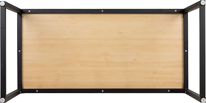 Flash Furniture Tiverton Industrial Modern Desk - Commercial Grade Office Computer Desk and Home Office Desk - 47 Long (Maple/Black)