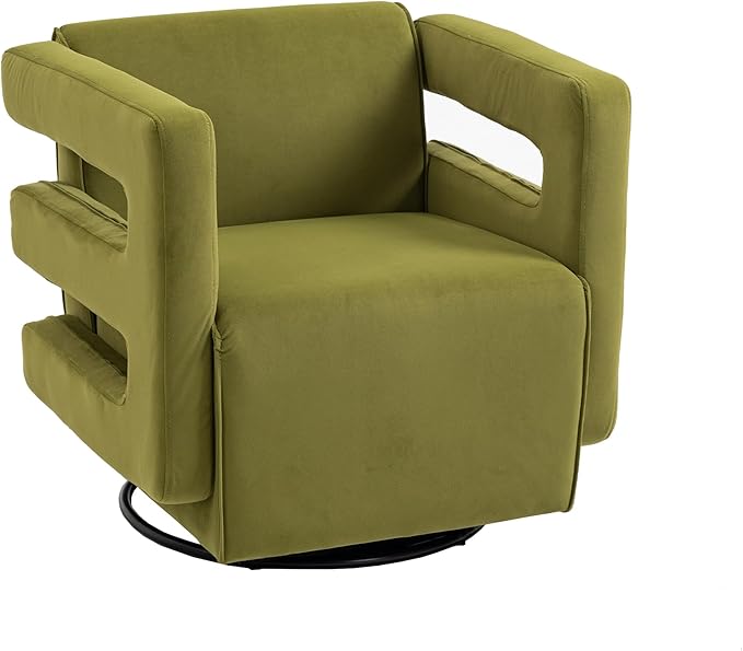 House Hold Upholstered Tufted Living Room Chair Textured Velvet Fabric Accent Chair with Metal Stand