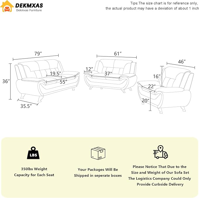 Red Faux Leather Couches for Living Room Living Room Couch Set Sofa for Bedroom Apartment Living Room Furniture Sets (Red Sofa+Loveseat+Chair)