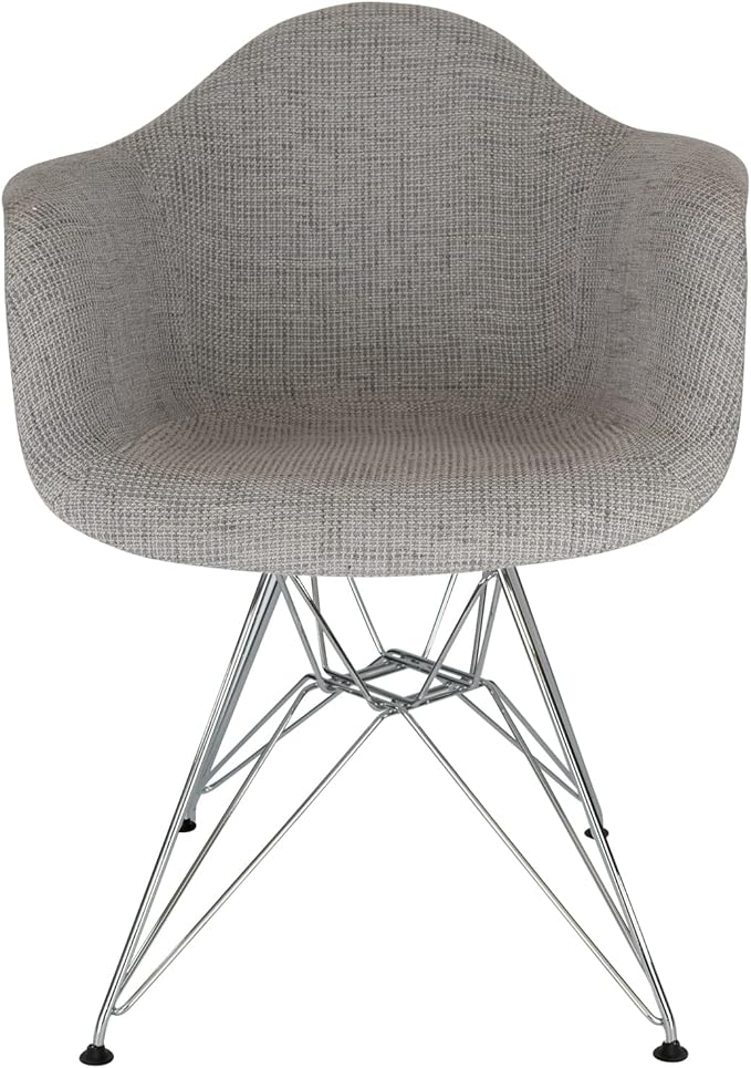 Eiffel Accent Chair - Modern Fabric Armchair Living Room Decor Stylish &amp Comfortable Seating
