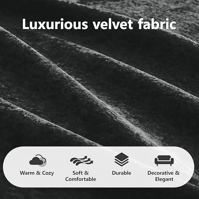 110-Inch Cloud Sectional Couches U-Shaped 5 Seat Boneless Modular Sofa with Ottomans Velvet Tufted Upholstered Boneless Couch Floor Full Foam Sofas for Living Room