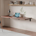 Floating Wall Mounted Table Desk with Pine Wood72 x 22 Workbench for GarageHome Office Desks with Heavy Duty BracketsWork Table for KitchenDiningLaundry (60 * 22 * 6.8 Inch)
