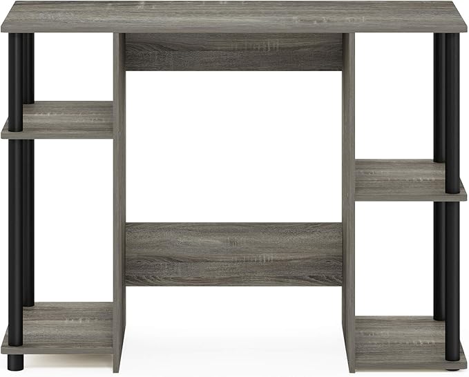 Furinno Jaya Computer Study Desk With Open Storage French Oak Grey/Black