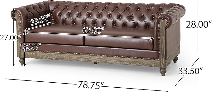 Christopher Knight Home Castalia Sofas Dark Brown + Natural
