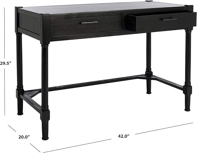 Safavieh Home Collection Filbert Black 2-Drawer Writing Desk DSK5701B