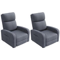 Garvee Recliner Chair for Adults Set of 2 PU Leather Lazy Recliner Ergonomic Adjustable Single Sofa Enhanced with Side Pocket Tall Back Wide Arms &amp Padded Seat Home Theater Seating for Living R