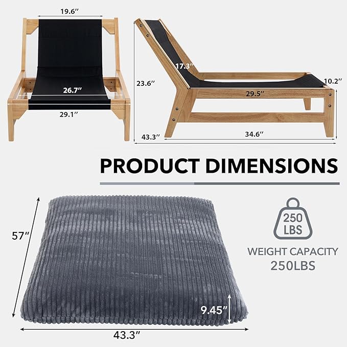 Modern Accent Chair Comfy Corduroy Upholstered Living Room Chair with Cushion Comfortable Accent Sofa Chair with Wooden Frame Armless Lazy Sofa for Living Room Bedroom (Dark Grey) | Cushion