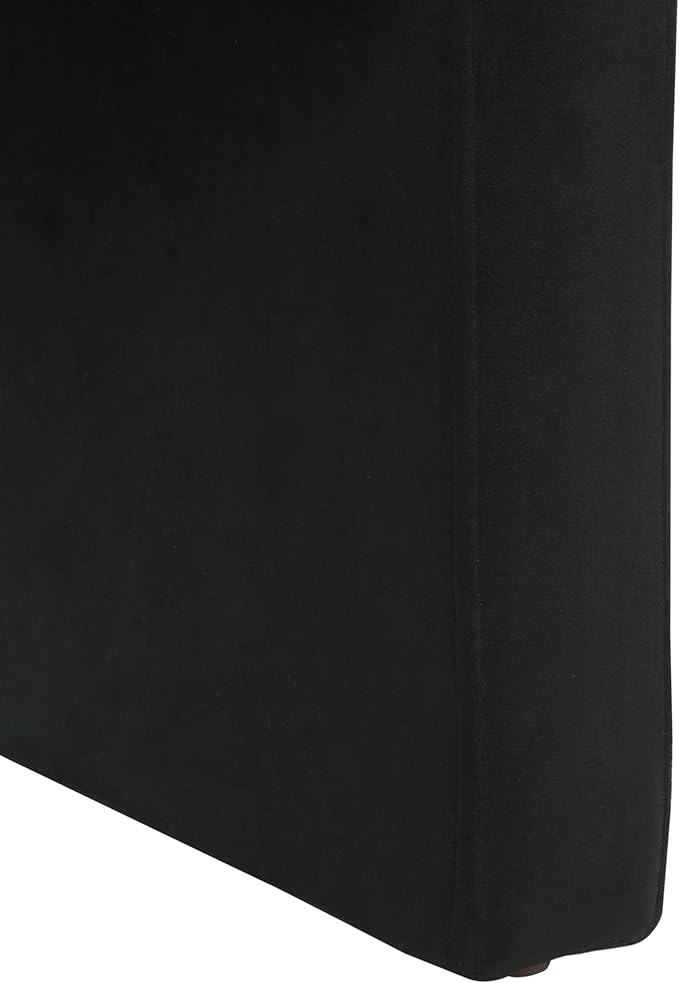 SAFAVIEH Home Collection Gisle Modern Black Velvet Accent Chair (Fully Assembled)