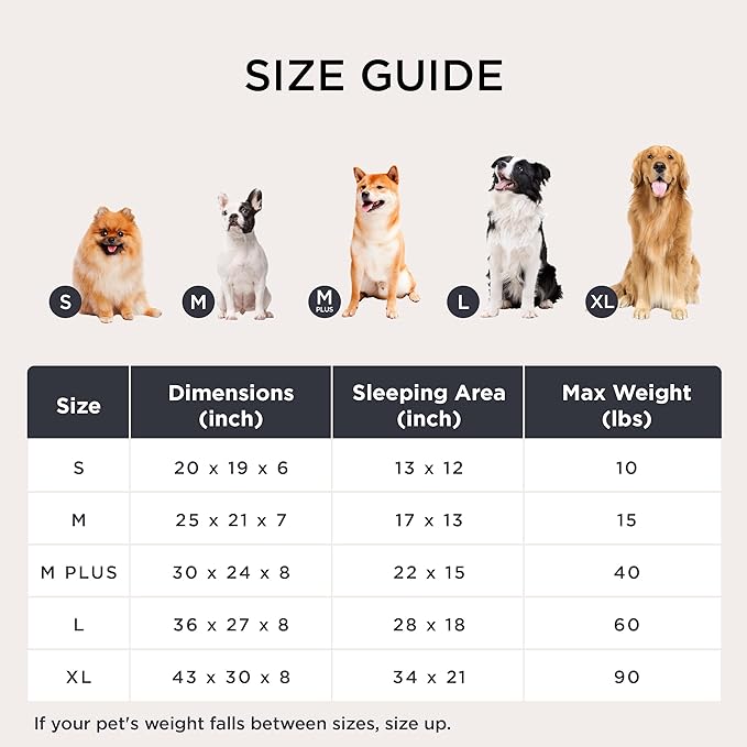 Bedsure ComfyFleece™ Cute Dog Bed for Small Dogs &amp Cats - Washable Furry Puppy Beds Rectangle Orthopedic Corduroy Fleece Pet Beds with Removable Zipper Cover 20x19x6inches Camel Brown
