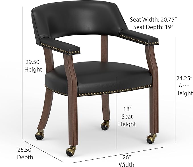 Modern Accent Chair Upholstered PU Leather Barrel Armchairs with Rubberwood Legs Comfy Lounge Arm Chair Hollow-Out Side Club Chair for Living Room Bedroom Office (Black)