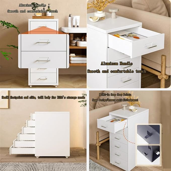 ELEFOCUS Metal Mobile File Cabinet with Lock CastersUnder Desk Metal Locker Cabinet Mobile Printer Stand with Storage (Size:27 * 16 * 11inchColor:Red)
