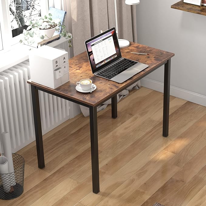 Need Small Computer Desk - 39 3/8 Inches Heavy Duty Writing Desks Simple Laptop Corner Table for Home OfficeDormitory AC3FB10060
