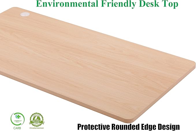 UNICOO Melamine 47.2 x 23.6 Inch Universal Table Top for Standard and Sit to Stand Height Adjustable Home and Office Desk Frames (Tabletop 47.2 - Light Oak)