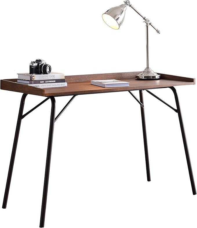 Kings Brand Furniture - Charlier Wood Home Office Computer/Writing Desk Walnut