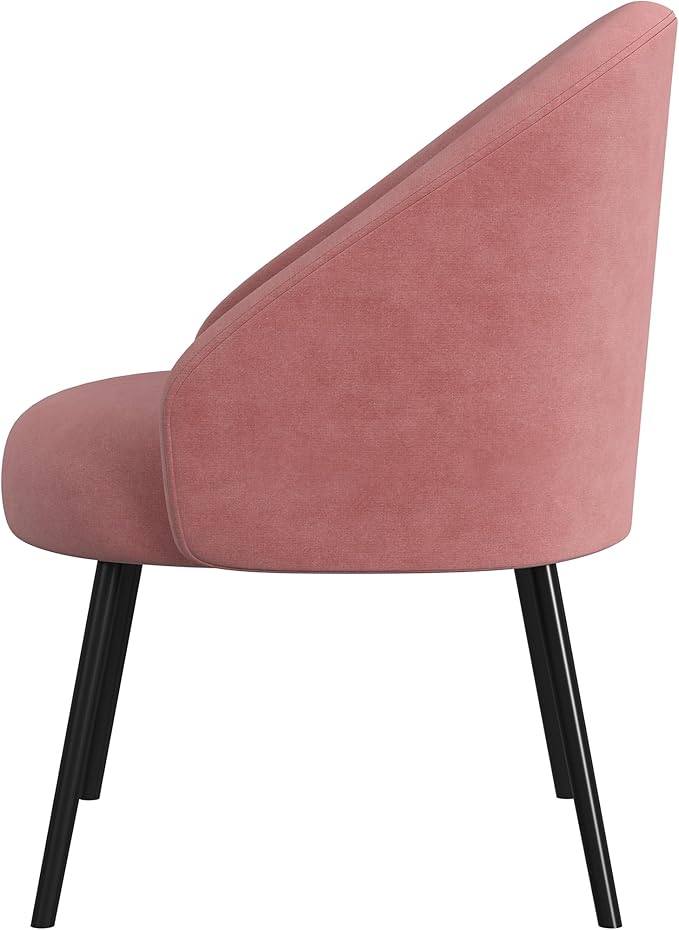 Homepop Home Decor | Upholstered Modern Accent Chair | Accent Chairs for Living Room &amp Bedroom | Decorative Home Furniture Blush Velvet