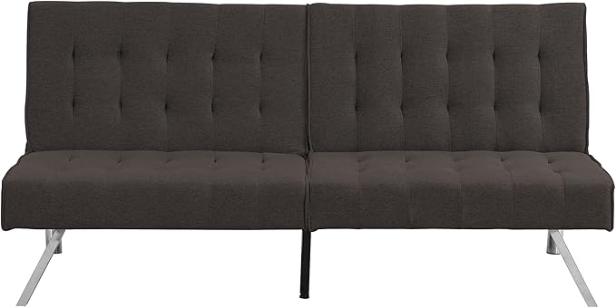 Sofa Adjustable Couch Sleeper Sofa Bed for Living RoomLoveseat Upholstered Modern Convertible FutonFaux Linen Espresso