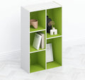 Furinno TOMI TV Stand 5-Cube Entertainment Center with Open Shelf Reversible TV Console for Living Room Bedroom Home Office Green