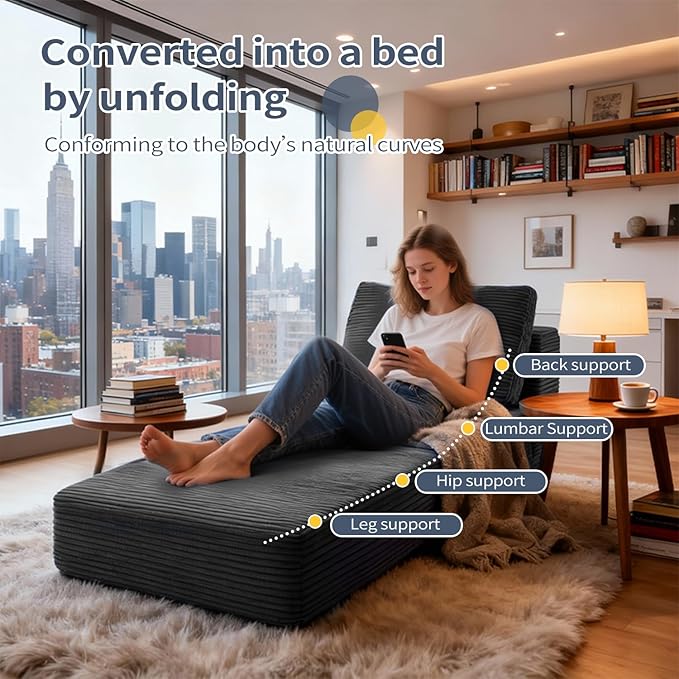FILUXE Modular Sectional Sofa Modern Modular Sofa Couch with Deep SeatComfy Cloud Couch Sectional Couches for Living Room Bedroom and Apartment1-SeaterDark Grey