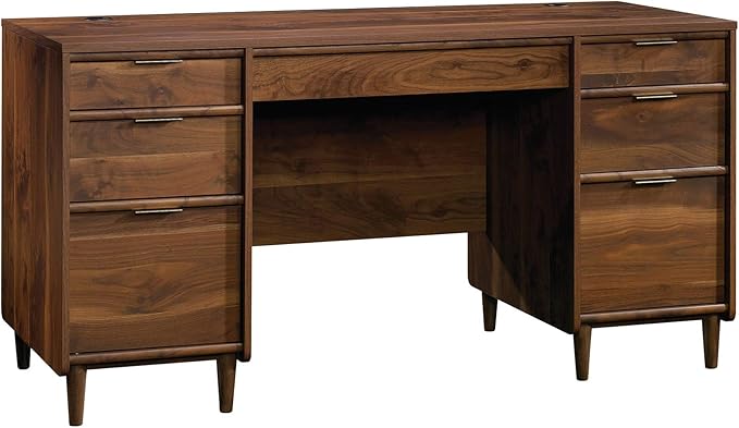 Sauder Clifford Place Executive Desk in Grand Walnut finish