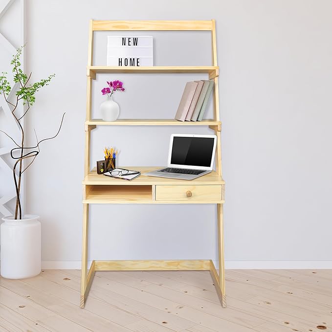 American Trails Freestanding Ladder Desk with Drawer Natural