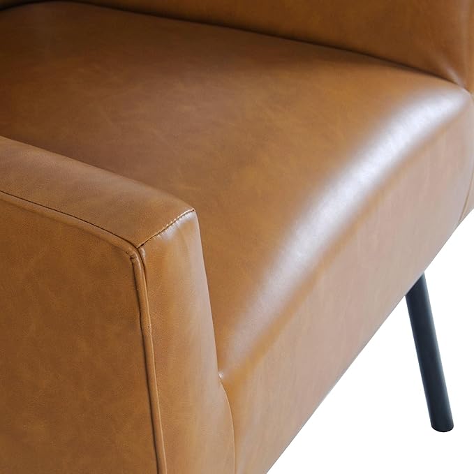 HomePop Modern Faux Leather Modern Accent Chair