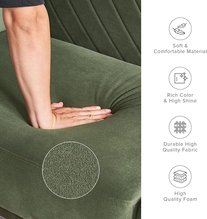 mopio 76.4 Futon Sofa Bed Couch Loveseat Sleeper Sofa Mid Century Modern Futon Couch Sofa Cama Couches for Living Room (Olive Green Premium Velvet)
