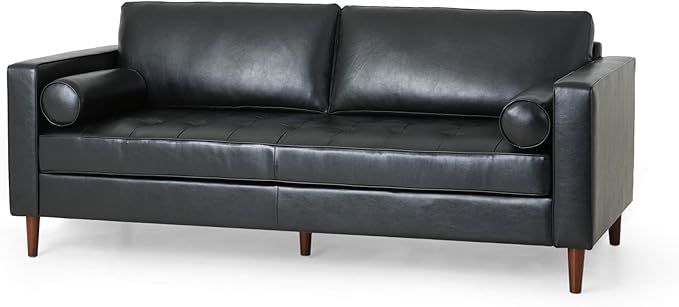 Christopher Knight Home Malinta Sofas Midnight Black + Espresso