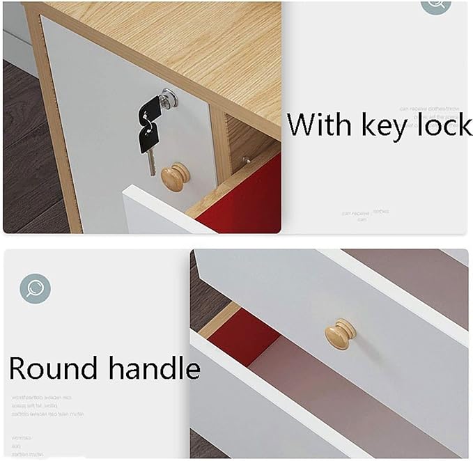 File Drawer Desktop Under The Desk Data Cabinet Storage Drawers Desk Storage Unit Organizer Lockable File Cabinet A4 Box for Office.A