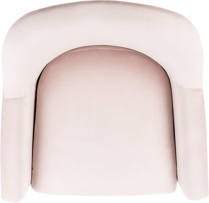Safavieh Home Brienne Retro Glam Blush Pink Velvet and Brass Arm Chair