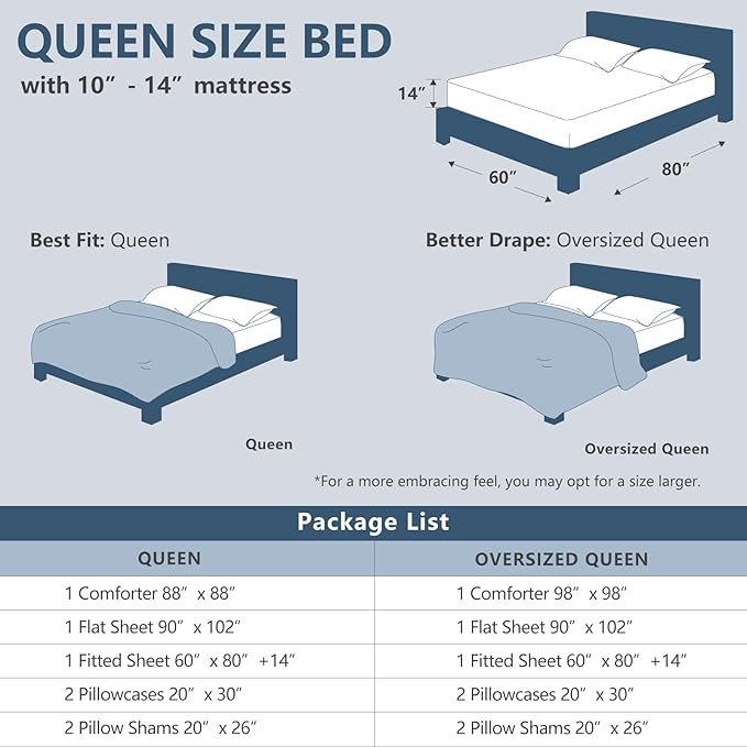 CozyLux Queen Comforter Set Brown - Bed in a Bag Queen Size 7 Pieces Luxury Soft Bed Set for All Seasons Bedding Set with Down Alternative Comforter Sheets Pillowcases &amp Shams
