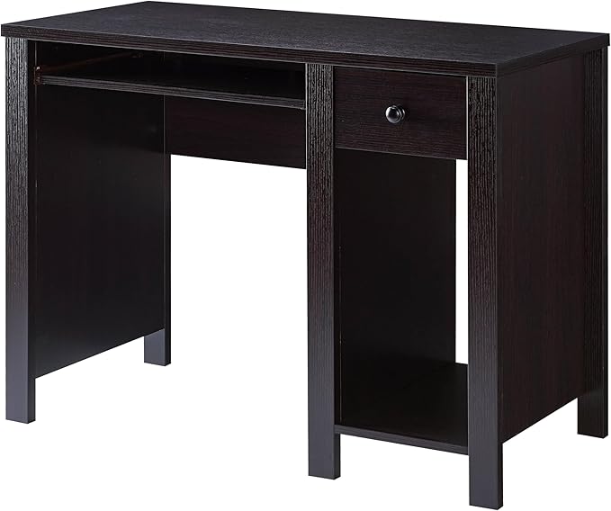 Student Desk Home Office Desk 39 W Compact Desk Writing Desk Laptop Desk Red Cocoa Espresso One Drawer Keyboard Drawer Wooden Knob