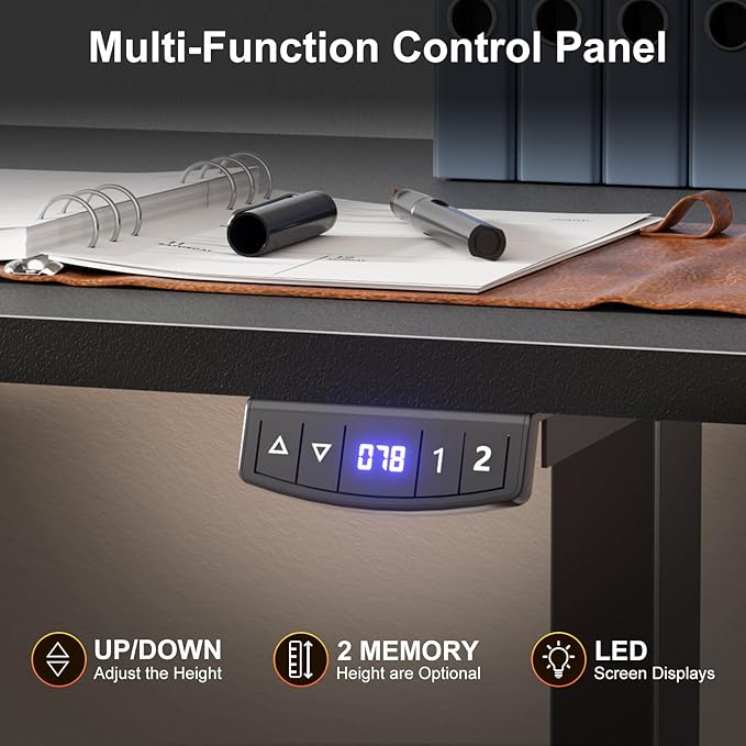 L Shaped Electric Standing Desk63 Inch Adjustable Height Sit to Stand Corner Desk with Memory Presets Reversible Computer Table for Home Office Work and Study Black