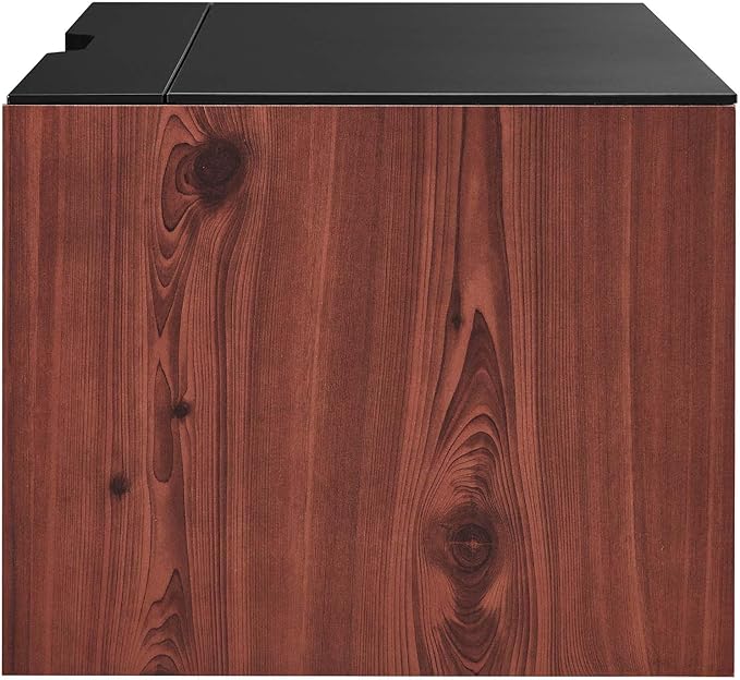 Modway EEI-6206-BLK-CHE Kinetic 38 Wall-Mount Office Desk Black Cherry